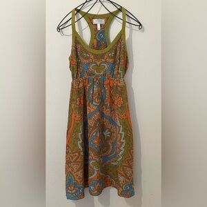 Anthropologie Moulinette Soeurs Racer Back Silk Dress
